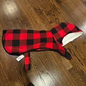 Dog Coat Size XL Buffalo Plaid Fleece Outdoor Winter Christmas Sherpa NWT